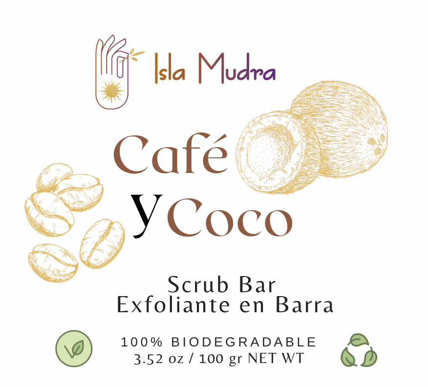 Café y Coco Exfoliante de Azucar en Barra